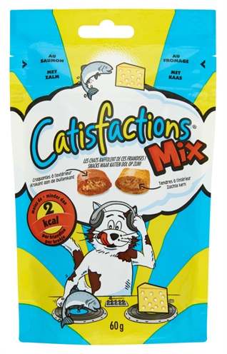 Catisfactions mix met zalm en kaas