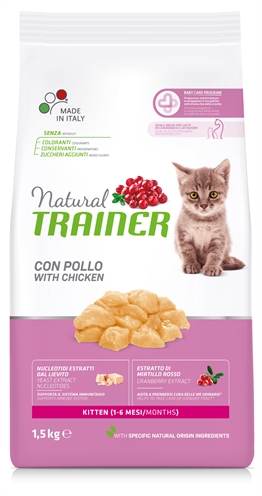 Natural trainer katten/ kitten brokken met kip
