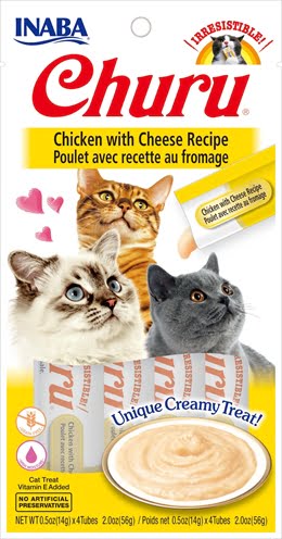 Inaba churu kattensnacks creme met kip en kaas