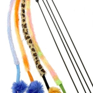 Katten hengel pluche bal Furry assorti