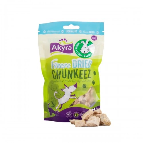 Akyra Freeze Dried Chunkeez – Konijn – 60gr