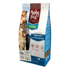 Hobby First Canex Puppy/Junior Maxi Vis/Rijst 12 kg