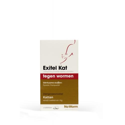No Worm Exitel Ontwormingstabletten Kat 2 Tabletten