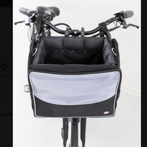 Trixie Stuur-Fietstas Zwart/Grijs