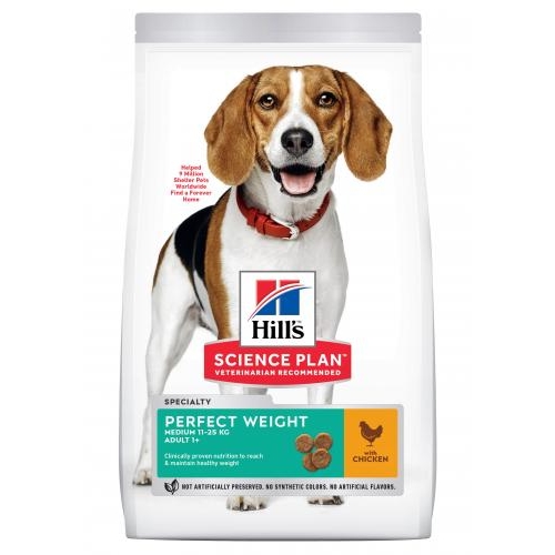 HILL’S SCIENCE PLAN Perfect Weight Medium Breed Adult Kip 12 kg