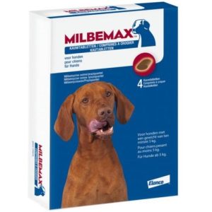 Milbemax Hond Kauwtablet 5-75 kg 4 tabletten