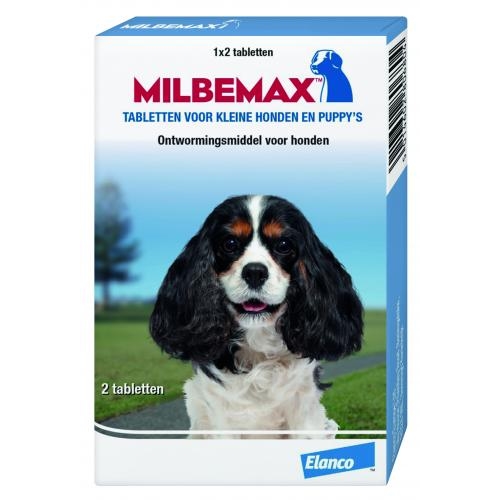 Milbemax Puppy/Hond klein 0.5-10 kg 2 tabletten