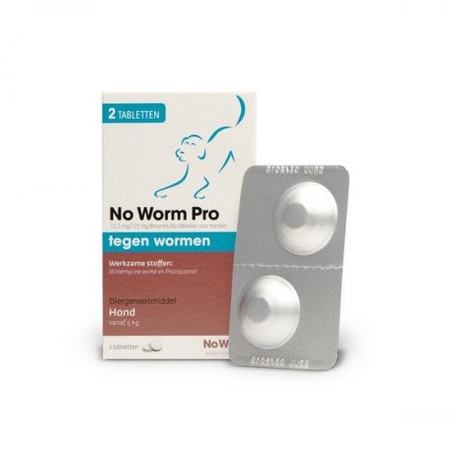 No Worm Pro Ontwormingstabletten Hond 2 tabletten