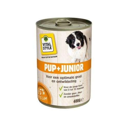 VITALstyle Hond Blik Pup/Junior 400 gram