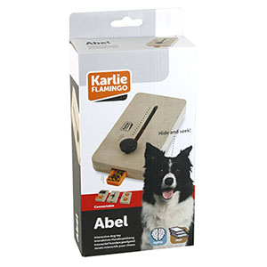 Houten brain train puzzel voor de hond Abel