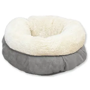 AFP grijze Lambswool donut kattenmand
