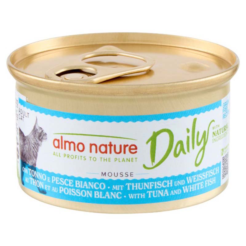 Almo Nature – Daily Mousse – Tonijn met Witvis – 85gr