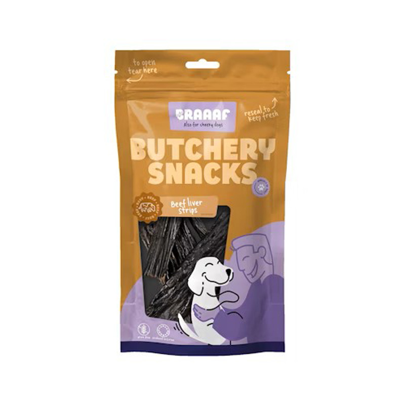 Braaaf  – Runderlever strips – 150gr