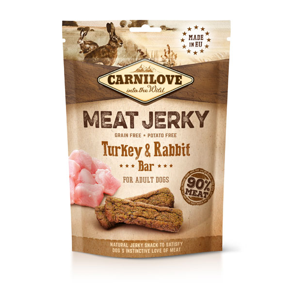 Carnilove – Meat Jerky – Kalkoen en Konijn
