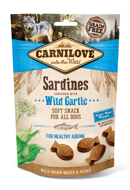 Carnilove – Zachte Snack Sardientjes & Wilde knoflook – 200gr