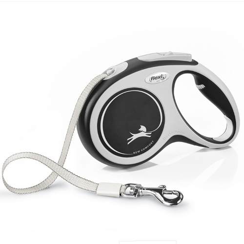 Flexi Rollijn New Comfort Tape M Zwart 5 meter