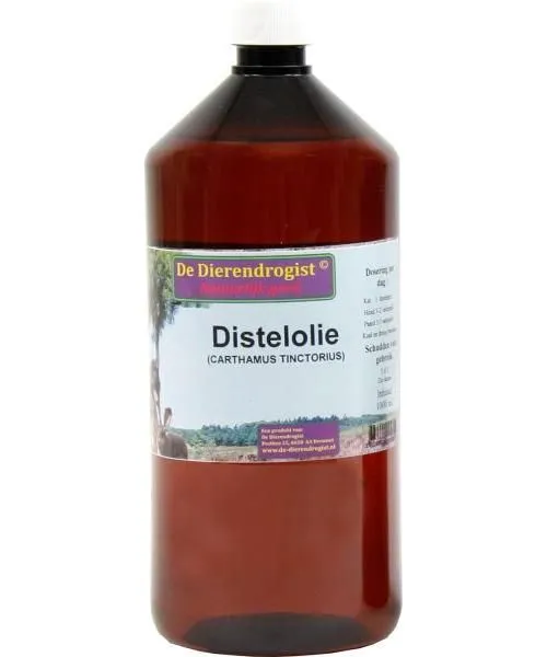 Dierendrogist Distelolie 1ltr – bij katten haaruitval