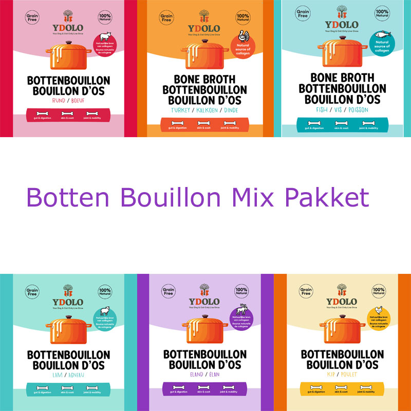 Ydolo – Bottenbouillon – Combi pakket – 6 x 230ML