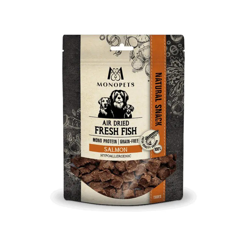 Monopets – Zalm Cubes XL air dried – 100gr