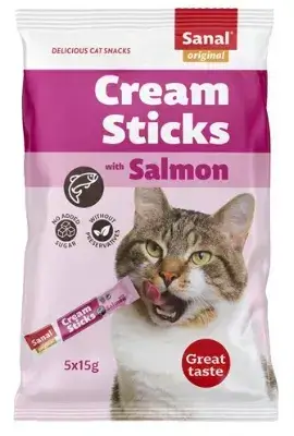 Sanal cream sticks kattensnacks met zalm