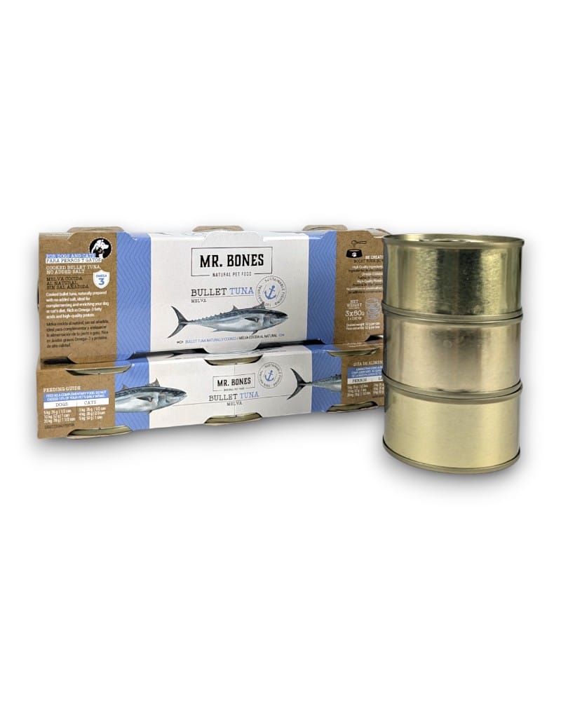 Blikjes Tonijn in Water- Mr. Bones – 3x80gr