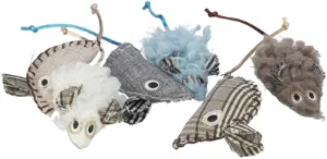 Trixie pluche stoffen kattenspeeltje muis met catnip