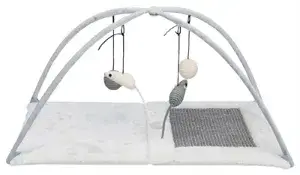 Trixie Krabmat Met Speeltjes Aan Koord Grijs 