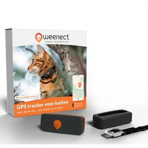 Weenect GPS Tracker Kat Zwart