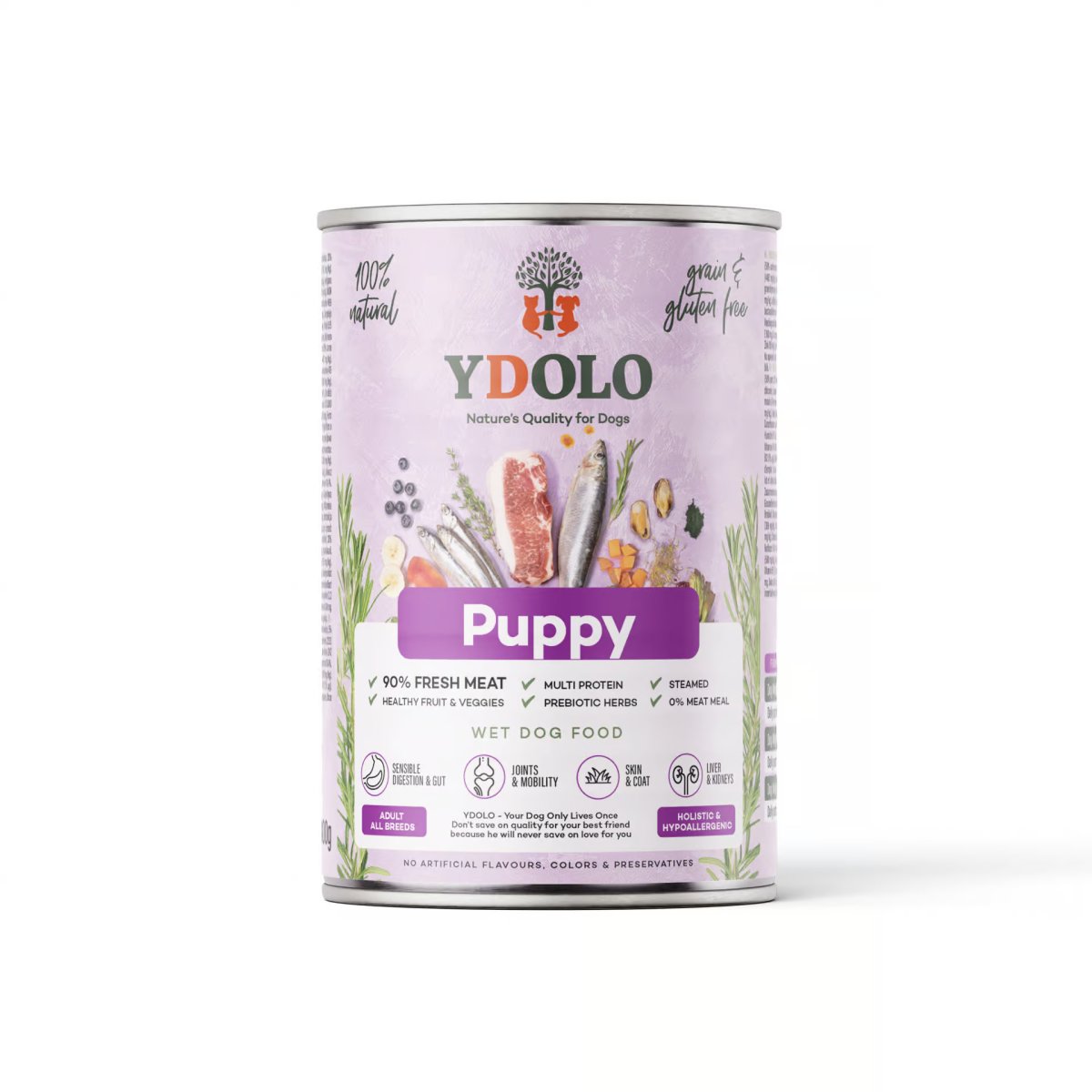 YDOLO – Blikvoeding – PUPPY Iberico Varken met Sardines en Ansjovis